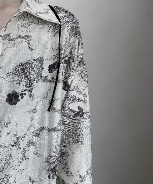 Ink Print Blouse